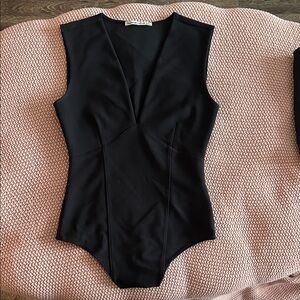 Abercrombie & Fitch Black plunge bodysuit